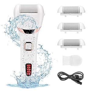 Elektrische Voetvijl, Eelt en Harde Huidverwijderaar, Oplaadbare Waterdichte Pedicureset Met 3 Rollen en 2 Snelheden…