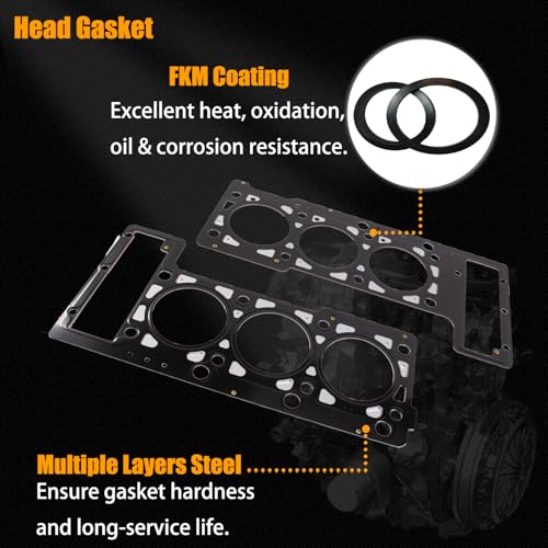Image of AUCERAMIC HS9514PT-1 Engine MLS Full Cylinder Head Gasket Set Fit 2009-2010 for Chrysler 300 chrysler sebring, for 2009-2010 for Dodge Avenger Charger 2.7L V6 DOHC VIN D HS54230