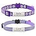 Personalized 2 Pack Reflective Cat Collar,Custom Breakaway Cat Collars with Name Tag and Bell,Anti-Lost Nameplate Cat Collar for Girls & Boys (Purple,fit 8'-11.0')