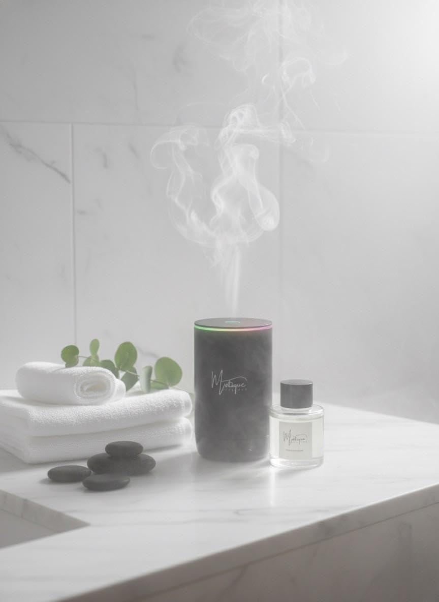 Mistique Smart Portable Waterless Car and Home Fragrance Oil Diffuser with LED Ceiling Lighting - Essential Oil Diffuser, Car Air Freshener & Single Room Home air Freshner JK-577 Fragrance