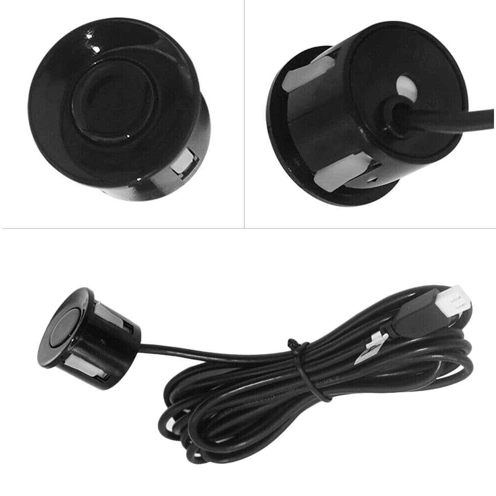MASO 1x DC12V Radar per Parcheggio Auto Senza Fili a 4 Sonde, Cicalino Volume 65db, Distanza di Rilevamento Radar 0,3～2,0m, Impermeabile Anti-Vibrazione, Bianco