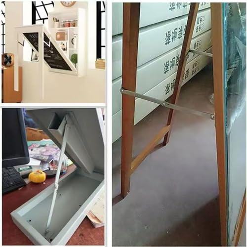 2 Stück Klappenhalter Ganzmetall Klappscharnier mit Arretierung 180° Klappenhalter Klappenbeschlag für Möbel Tür Deckelstütze, Scharnier Schranktür