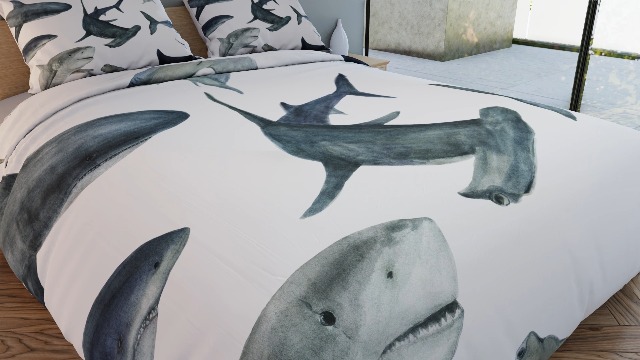 Feelyou Shark Themed Duvet Cover Set - Under Sea Animals Bedding For Kids Boys Girls, Toddler To King Sizes - View #12