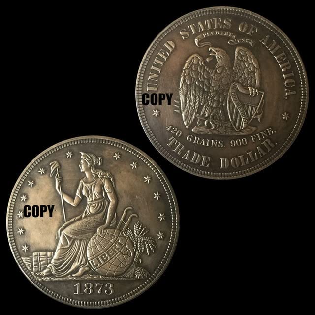 1873 United States of America Souvenirs and Gifts Commemorative Coins Silver Plated Brass Metalcraft Statue of Liberty Copy Coin