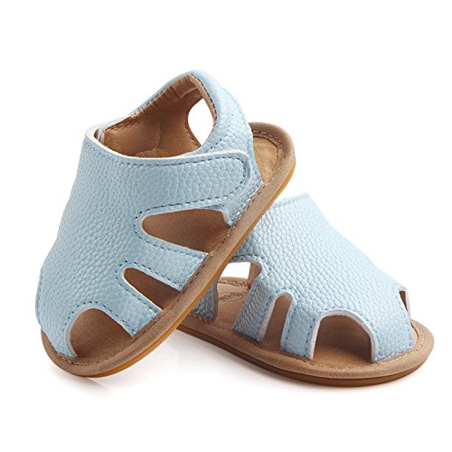 Baby Girls Boys Sandals Infant Leather Premium Rubber Sole Closed-Toe Non-Slip Shoes Toddler Girl Soft First Walkers Shoes3