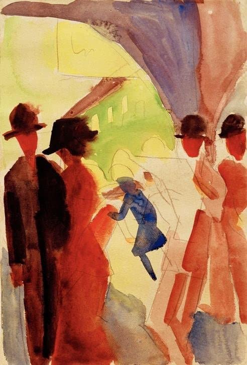 Cuadro de Lienzo Bajo los cenadores en Thun I por August Macke para Hogar 60x90cm 1