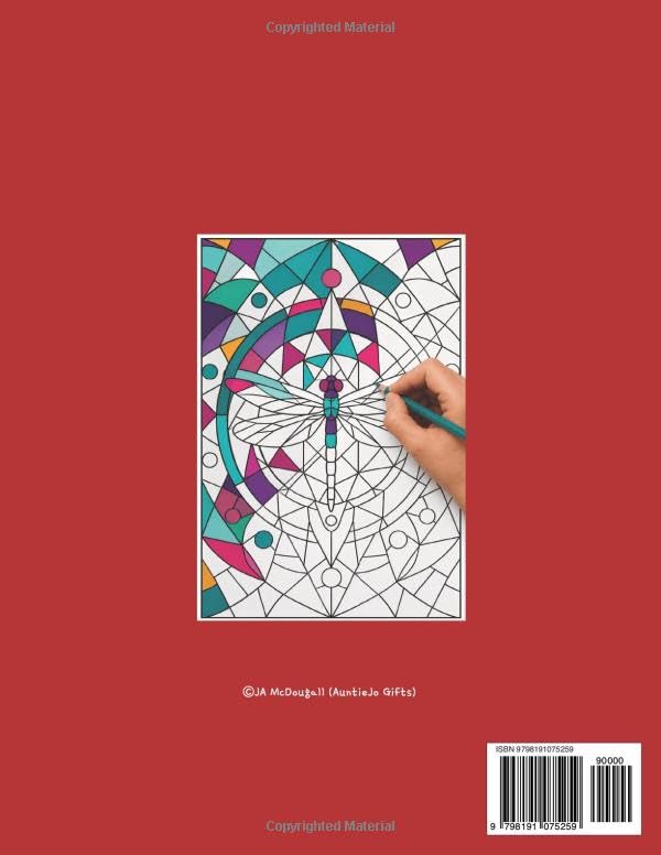 Adult Coloring Book Artista style: Cubist designs for mindful creativity image 3