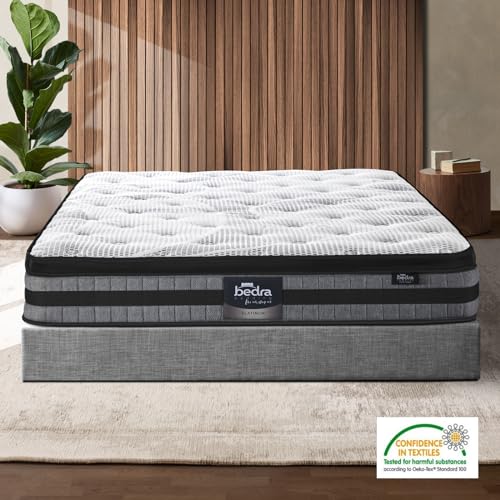 Bedra Bedding Pillow Top Mattress Queen Size Bed Mattress Medium Firm 21cm Thickness