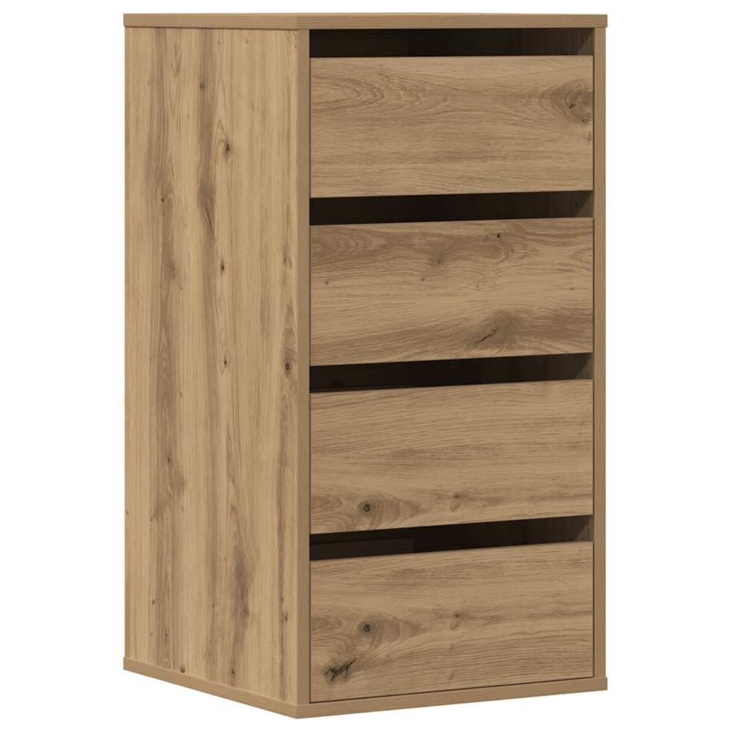 vidaXL Corner Chest of Drawers, Storage Cabinet for Living Room Hallway Office, Sideboard with Drawers, Drawer Cabinet, Artisian Oak Engineered Wood