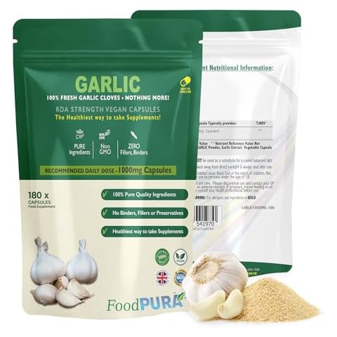 FoodPURA Garlic Capsules 1000mg Daily Dose Cover