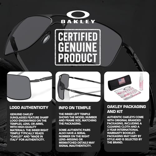 Image of Oakley GAUGE 8 OO4124 Rectangle Shape Sunglasses With Official Eyewear Kit | Men's Sunglasses