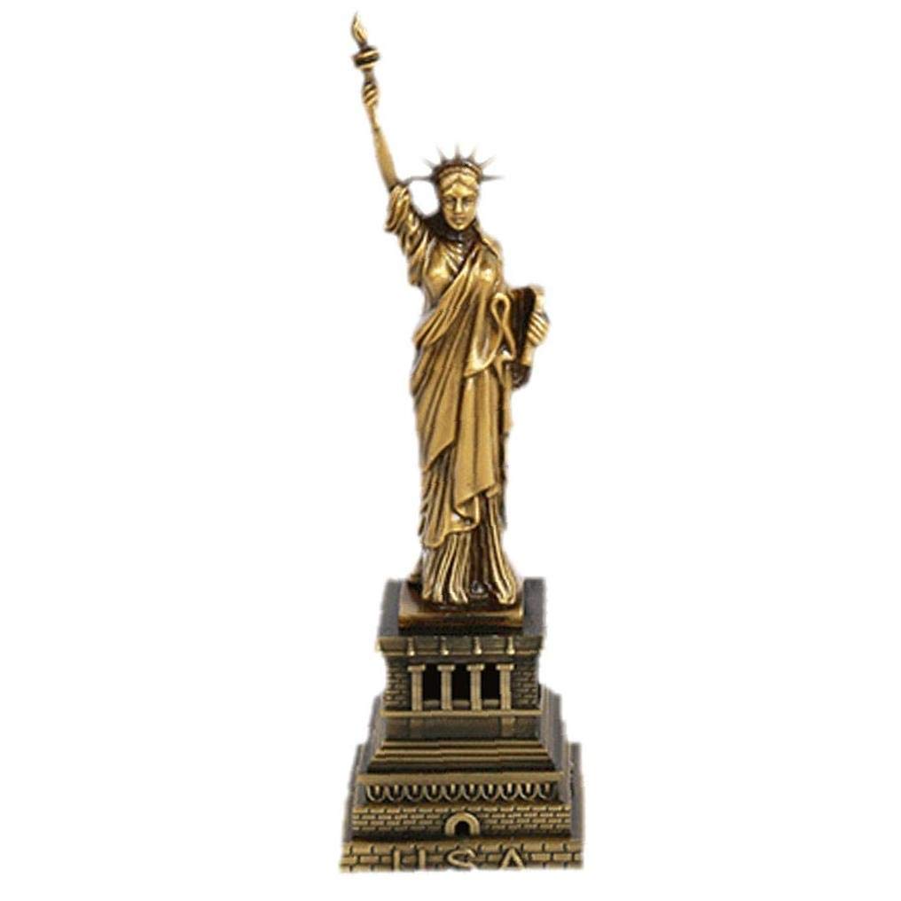Culer Bronze 9.8 Inches High Alloy Statue Of Liberty Figurine Vintage Architecture Model Statue Of Liberty Miniatures Decorative Crafts For Home Decoration Office Ornaments