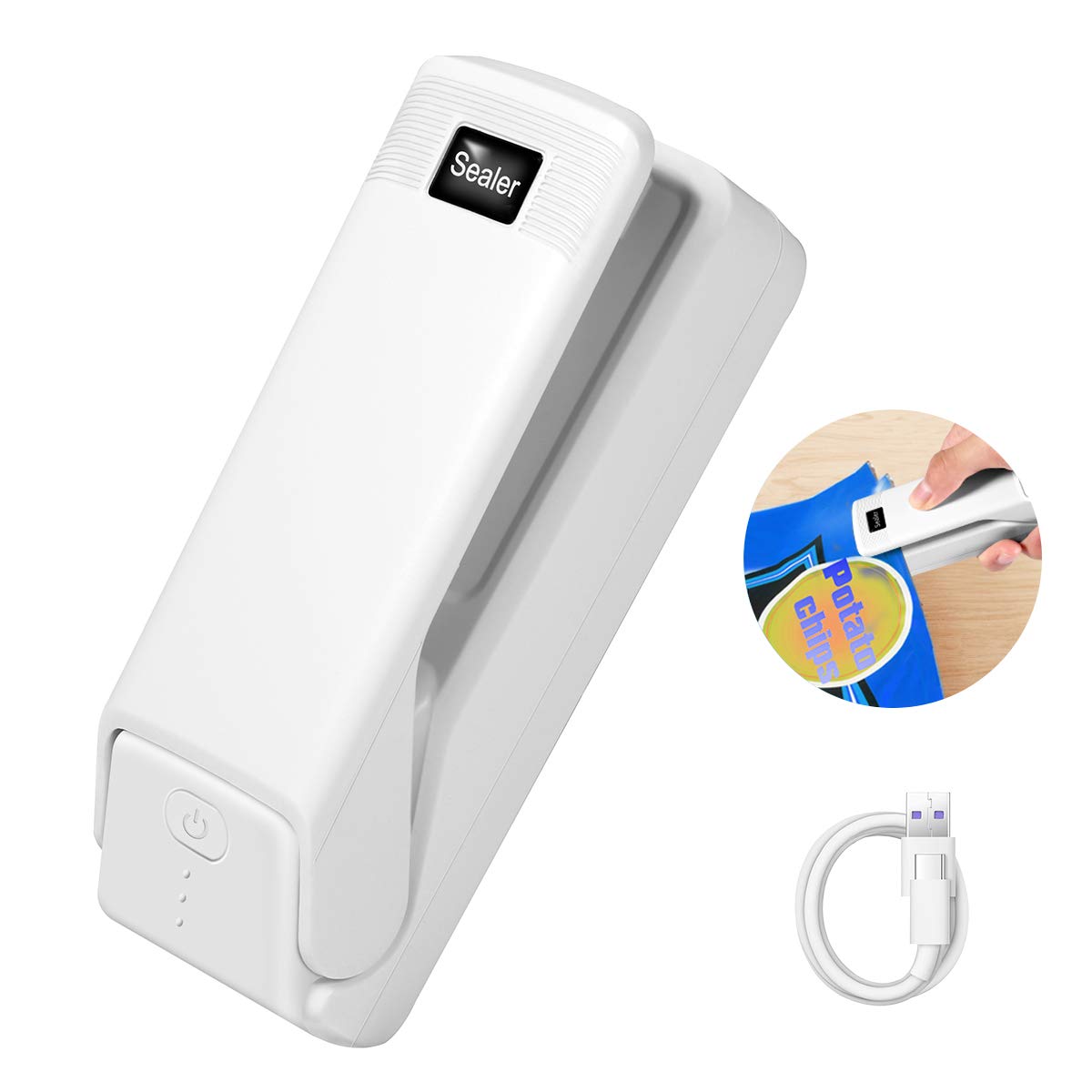 Buy LooQoo Mini Bag Sealer, 2 in 1 Handheld Heat Vacuum Sealer