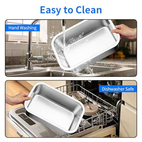 Ohtomber Stainless Steel 1.25 Gallons Large Dog Water Bowl, Metal Pet Dog Water & Food Bowl No Spilling, Outdoor Feeder Dish Plate for Cat, Big, Extra Large Pet - Image 5