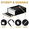 SpaceAid 4 Pack Bed Sheet Organizers and Storage, Foldable Sheet Organizer for Linen Closet, Sheets Set Folder Keeper with Window XL (Queen & King Size) Organizing Bedding Container, Black #5