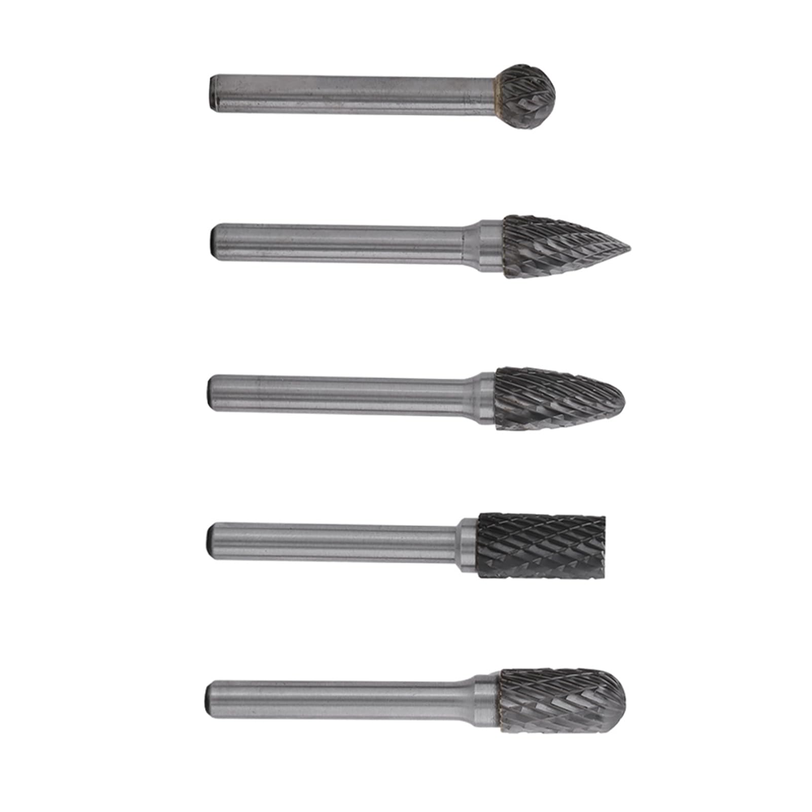 Dioche Smerigliatrice a Pinza 5 Pezzi Set di Frese in Acciaio Al Tungsteno per la Lavorazione di Lime a Doppia Riga con Testa da 6 Mm e Testa da 10 Mm