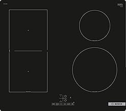 Bosch PWP61RBB5E Series 4 Induction Hob, CombiZone Combines Two Cooking Areas, TouchSelect, Black, Without Profiles, 60 cm, Amazon Exclusive Version