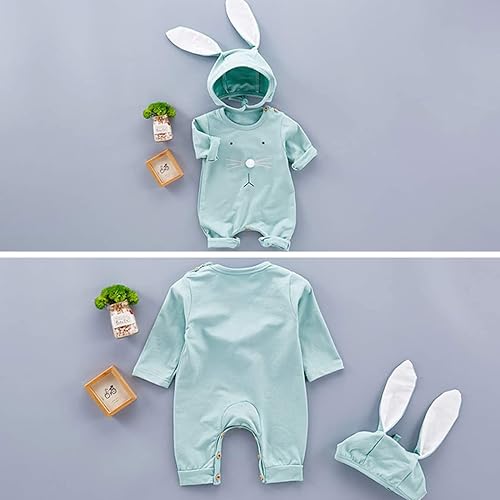Miniatura 4 de Fairy Baby Easter Outfits Baby Bunny Romper Rabbit Onesies Bodysuit Jumpsuit with Hat Cap Infant Newborn Boy Girls 0-18M