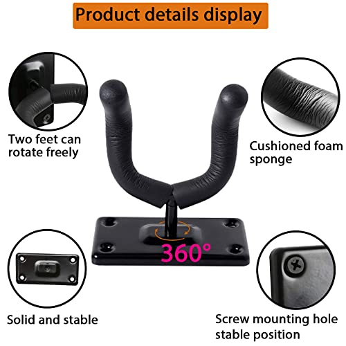 Youoklight Guitar Wall Mount, Metal Guitar Hanger Wall Mount, Wall Guitar Mount With Screws, Guitar Stand Wall, Guitar Holder Use For Acoustic Electric Guitar, Bass Banjo, Mandolin, Ukulele. Pack Of 2 #TOP1