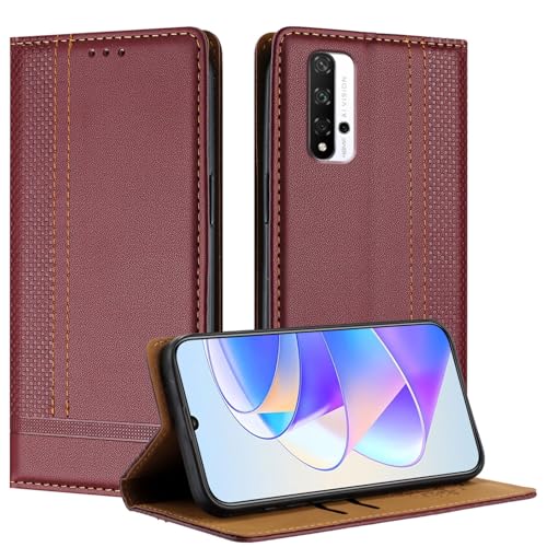 Honor 20 4G/honor 20 PRO 4G/20S 4G�P�[�X�E�H���b�g�Ή��APU���U�[�t���b�v�t�H���I�P�[�X�A�J�[�h�z���_�[�t���b�v�P�[�X�L�b�N�X�^���h�t��[�ϏՌ�TPU�C���i�[�V�F��]�����^�X�����d�b�P�[�X(Wine red)