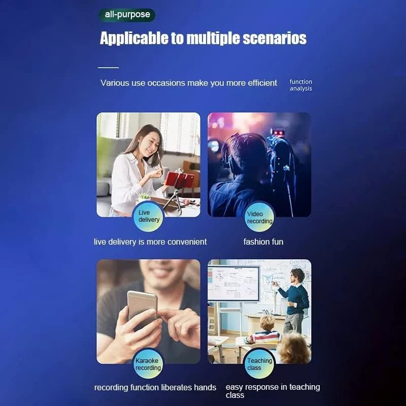 Image of BIGASUO Wireless Microphone for Android Mobiles & iOS Phone Dual User Wireless Mic for Recording Vlogging ASMR Podcast Interview Instagram & YouTube Wireless Mic (B89)