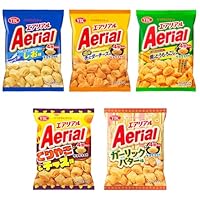 YBC エアリアル 5種アソート (しお/濃厚チェダーチーズ/焼きとうもろこし/てりやきチーズ/ガーリックバター)各1袋 計5袋