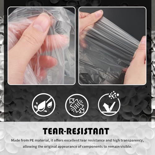 Image of 200PCS Disposable Car Seat Covers Kit,Plastic Seat Covers for Cars /Disposable Steering Wheel Cover /Handbrake & Gear Shift Cover for Dustproofing,Clear Car Seats Protector Kit