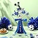 Weysat 6 Sets Cheer Megaphone Bulk Cheerleading Party Centerpiece Decor for Party Team Spirit in Your Hands Sports Cheers Noisemaker DIY Plastic Megaphone for Match Game Outdoor Activities(Blue)