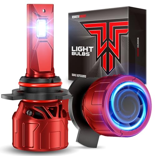 Image of Torchbeam 9012 Fog Lights, 36000LM HIR2 Bulbs with 360 Adjustable Ring, Cooling Fan and U-Shape Cooling Tube, 6500K White, 3 Mins Installation, Pack of 2
