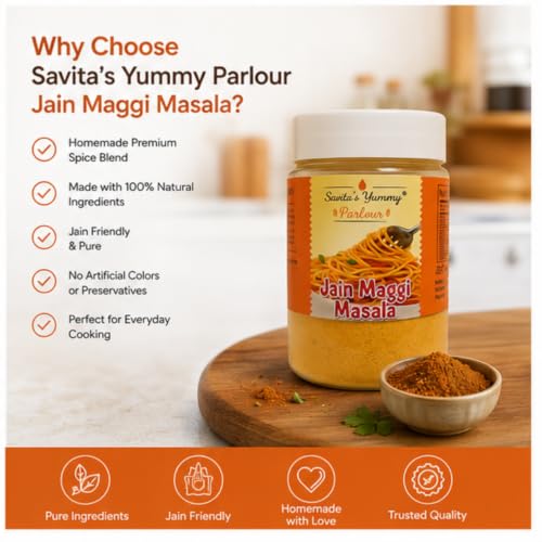 Image of Savita's Yummy Parlour Jain Maggie Masala - 100g | No Onion No Garlic | Homemade Instant Noodle Seasoning | Authentic Jain Recipe