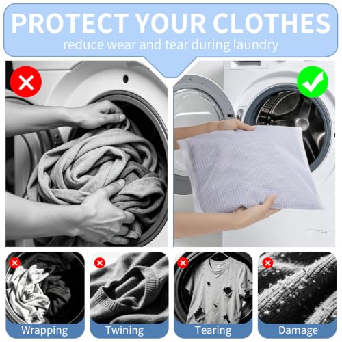 10-Pcs-Mesh-Laundry-Bags16-x-20-Inches-Delicate-Wash-bags-for-Home-College-DormWashable-Zipper-Design-Travel-Mesh-Laundry-for-Clothes-lingerie-Sheet-Shoes