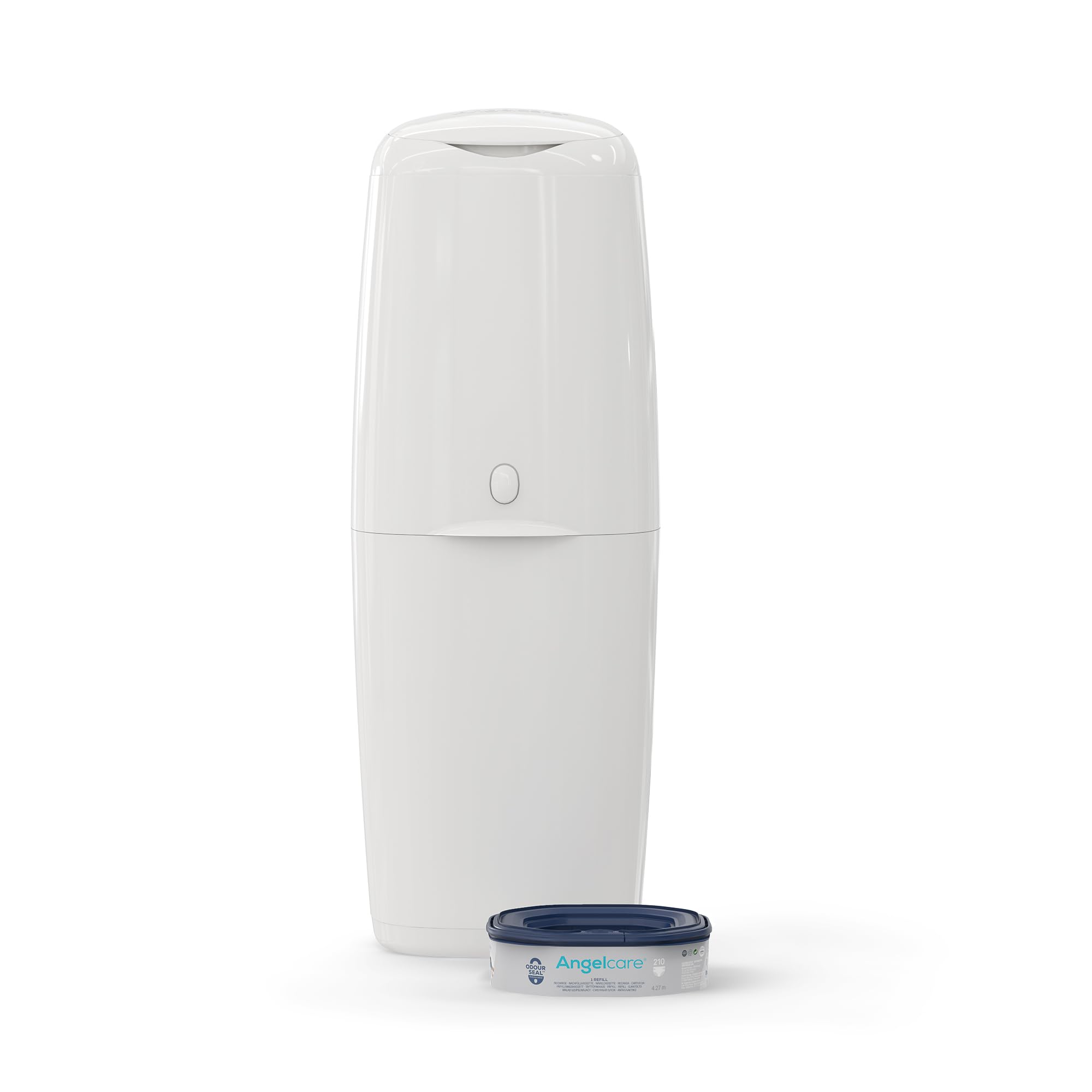Angelcare Poubelle à Couches Classic XL avec Recharge Octogonale Anti-Odeur Haute Capacité (1 Mois - 190 Couches Taille 0)