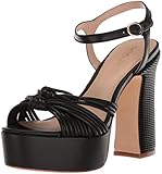 Rachel Zoe Women's Avery Platform Heeled Sandal, Black, 9 M US