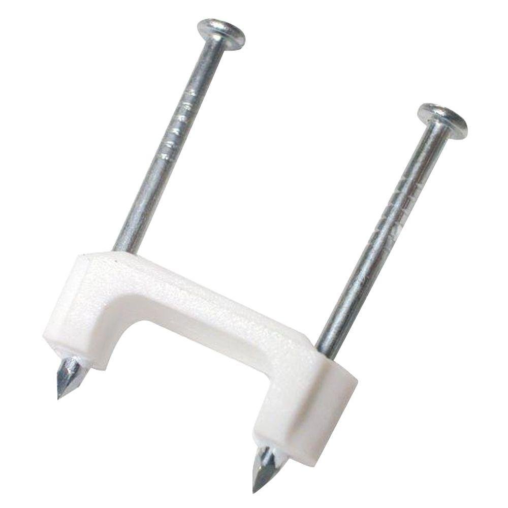 Gardner Bender PS-750B Plastic Staple, 1/2 in, 14/2, 12/2, 10/2 (NM) Cable, White