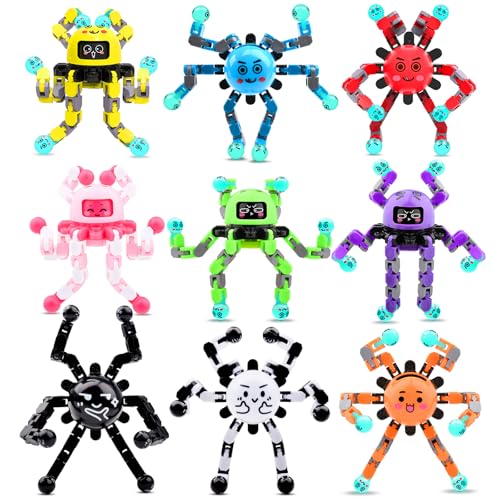 Image of ASIOWELY Transformable Fidget Spinner Toys for Kids and Adults,9 PCS Finger Sensory Toy for Boys Girls Autism ADHD Relief,Gifts for Christmas Birthdays Party Favors for Teens Travel Stocking Stuffers
