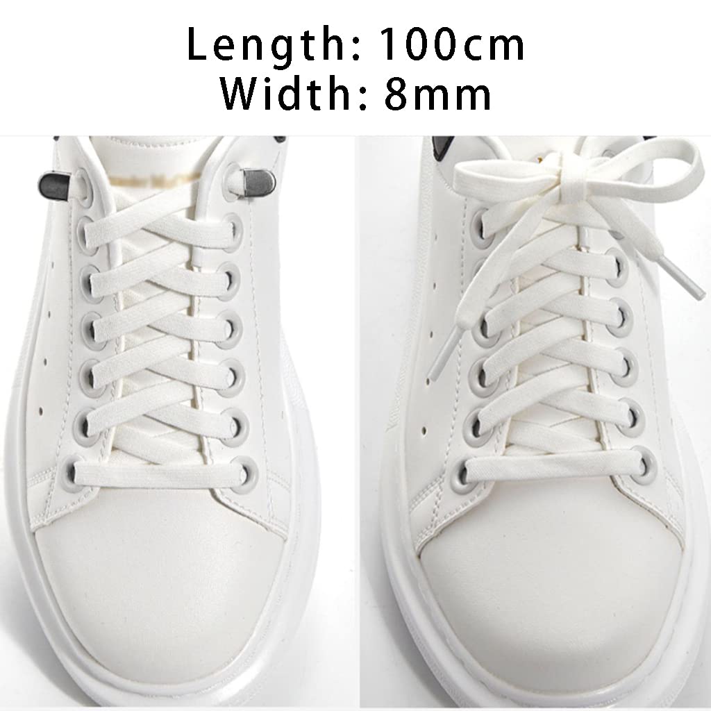 lacci delle scarpe elasticizzati Lacci for scarpe, lacci elastici senza nodi, lacci larghi 8 mm for scarpe da ginnastica, lacci for scarpe senza nodi con blocco in metallo, lacci elastici comodi senza