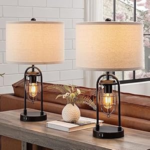 Kawotisetof2farmhousetablelampswithusbportsandnightlightmodernnightstandlampforlivingroombedroombulbsincluded Urban Country Home Decor Kawoti set of 2 farmhouse table lamps with usb ports and night light modern nightstand lamp for living room bedroombulbs included urban country home decor