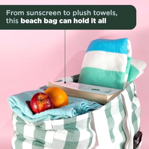 Image of Folkulture Beach Bag | Large Waterproof Beach Tote Bag for Women, Beach Essentials, Travel & Vacation Essentials