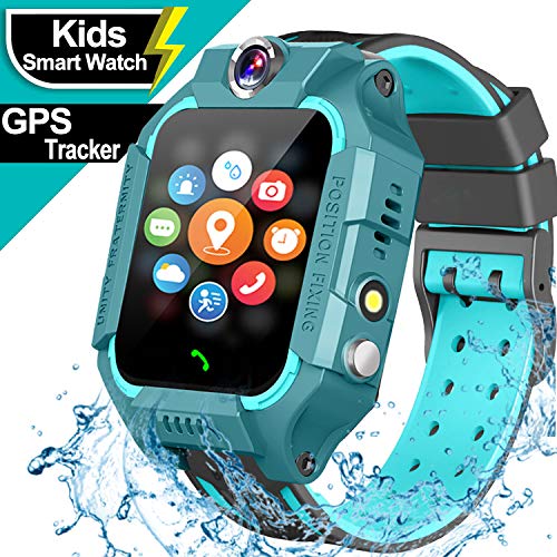 Waterproof Smart Watch for Kids GPS Tracker - Touchscreen Kids Smartwatch for 3-12