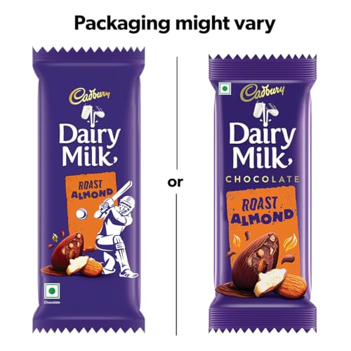 Image of Cadbury Dairy Milk Roast Almond Cricket Pack Chocolate Bar, 36 g