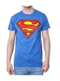 Superman Logo Symbol Justice League DC Costume Adult T-Shirt(LG, Royal Heather)