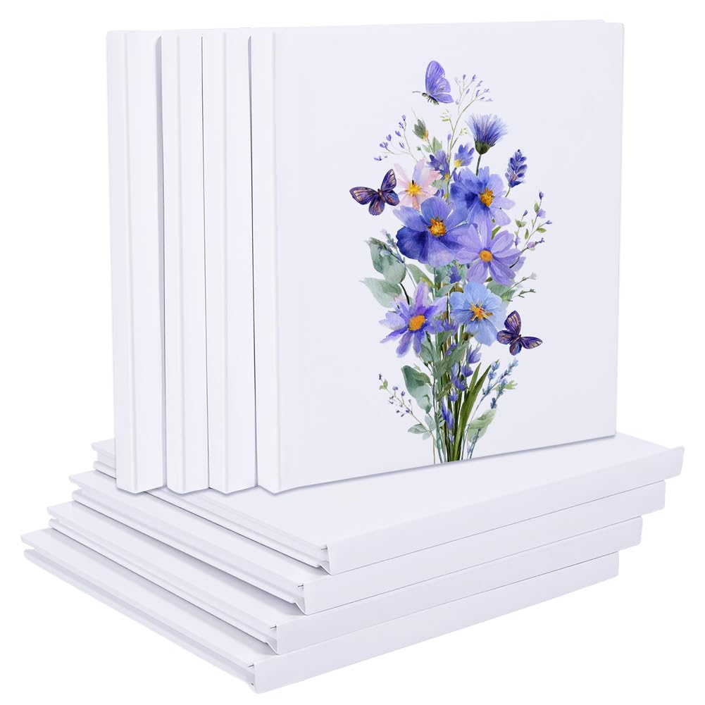 PH PandaHall 16 taccuini vuoti bianchi, 12,7 x 12,7 cm, copertina rigida, taccuino vuoto, taccuino con pagine spesse per scrivere, storie, disegnare, schizzi e leggere, 18 fogli