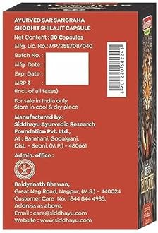 Baidyanath Asli Ayurved Shilajit - 30 Capsules | Ayurvedic Supplement For Men