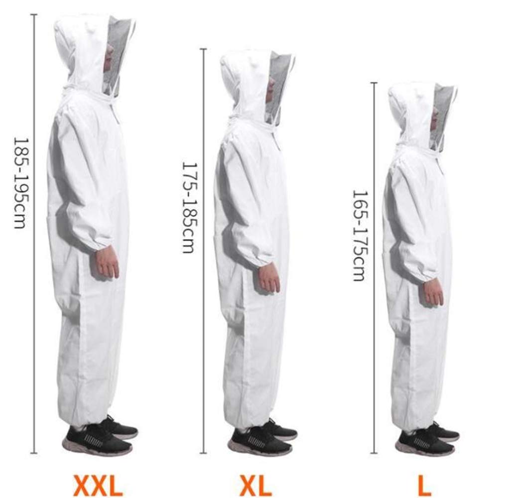 Mono profesional de apicultor para apicultura con velo autoapoyo para los guardianes de las abejas incluye guantes protectores