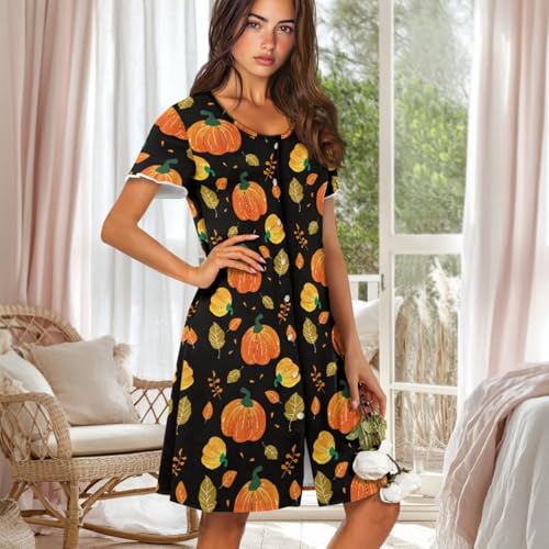 INSTANTARTS Matching Pajamas for Couples Soft Button Down Nightwear for Men and Women Polyester Pajama Sets4