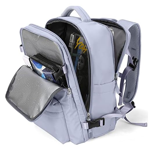 WONHOX Carry on Travel Laptop Backpack for Women Men Flight Approved,Backpack for Women Travel Bag Hiking Outdoor Sports Rucksack Casual Daypack, Taro Purple