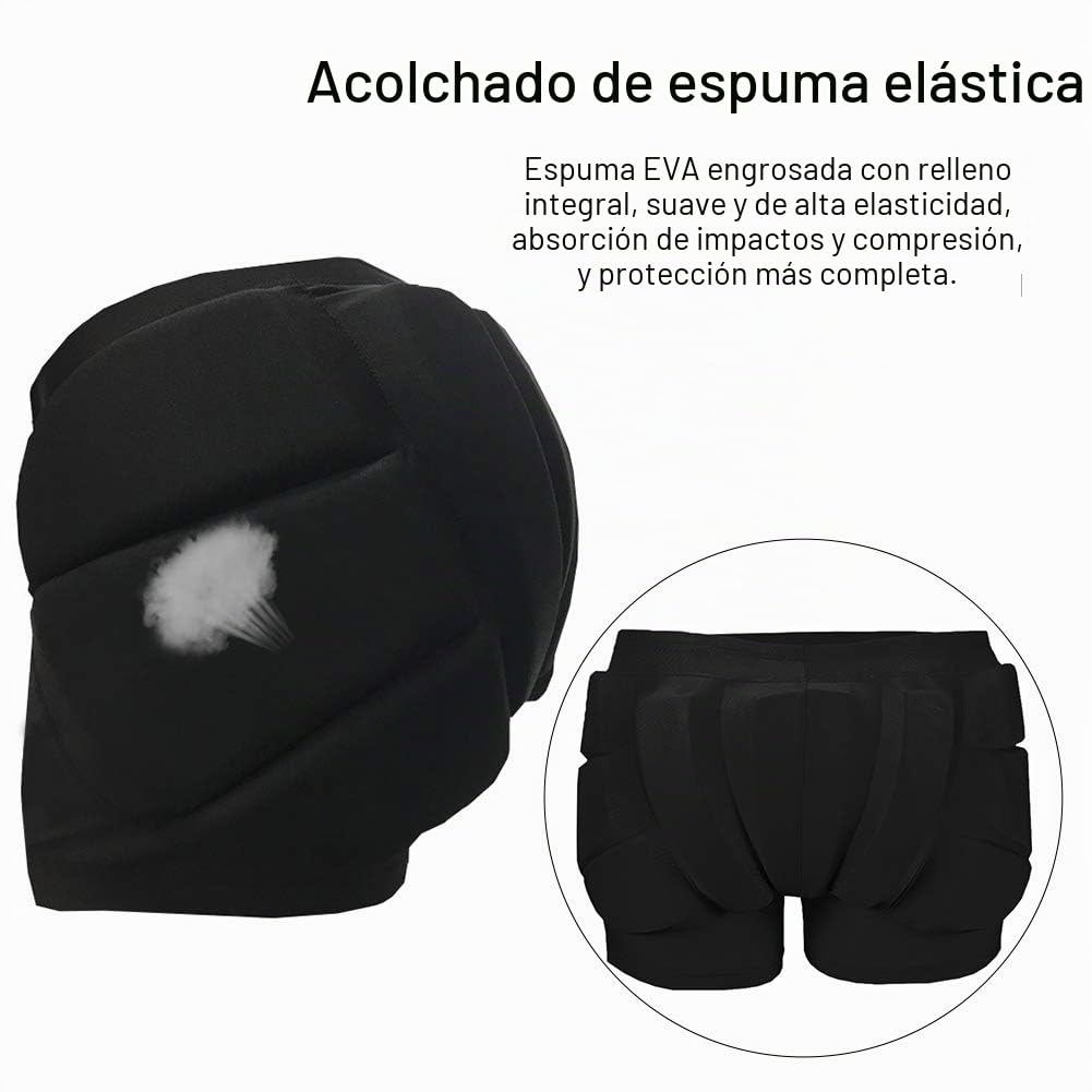 Anwangda Pantalones cortos acolchados protección cadera 3D para ciclismo patinaje snowboard equitación