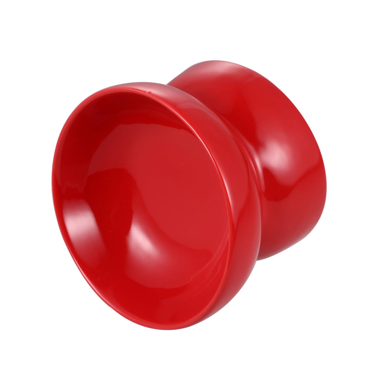 ifundom High Feet Ceramic Pet Feeding Bowl Slanted Mouth and Puppies and Durable Red Elevated Pet Dish Reduces Tipping Risk
