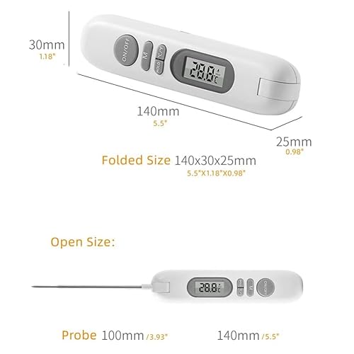 Miniatura 6 de Food Thermometer LCD Digital Rechargeable Thermometer for Cooking Outdoor BBQ Meat Electronic Food Thermometer