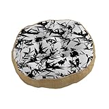 Entretien facile Soleil d\'ocre Coussin tapissier en Coton et Jute MAYLINE